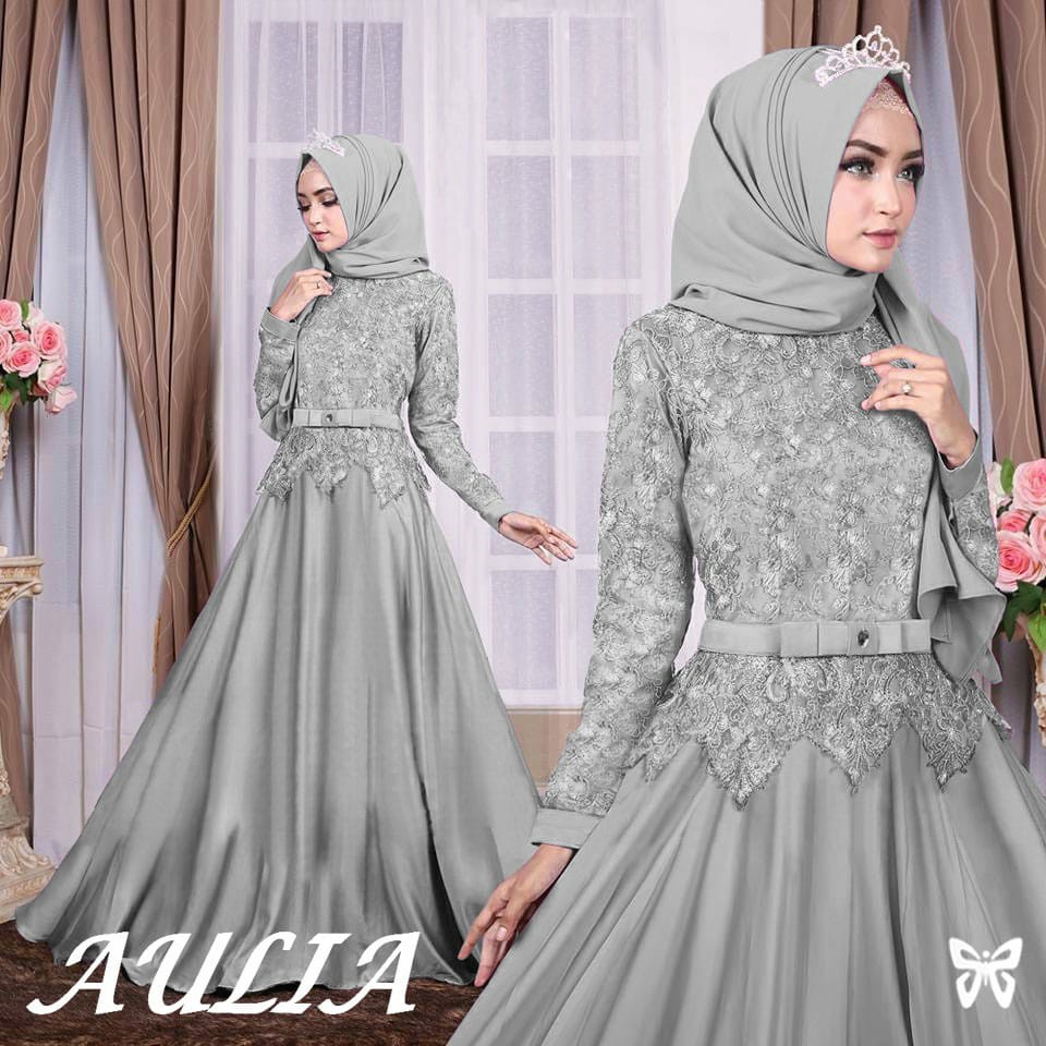 HOPYLOVY - GAMIS MAXI DRESS BRUKAT AULIA SYARI