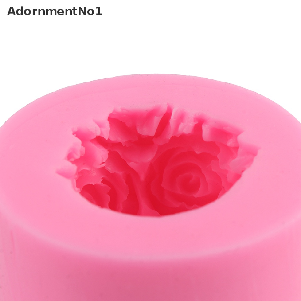 (AdornmentNo1) Cetakan Sabun / Lilin Bentuk Bunga Mawar 3D DIY Bahan Silikon