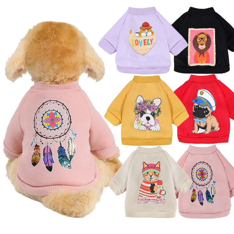 Sweater Anjing Motif print Untuk Musim Gugur / Dingin