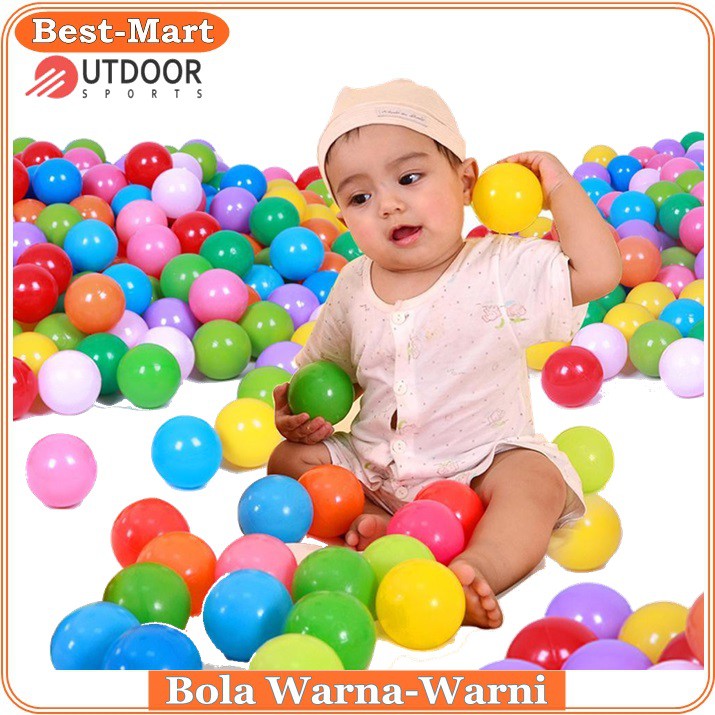 Mainan Mandi Bola Plastik Warna Warni 25 pcs