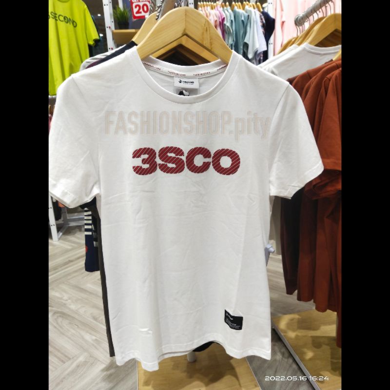 [100% ORIGINAL] KAOS 3SECOND PRIA BASIC WARNA HITAM PUTIH MERAH KUNING