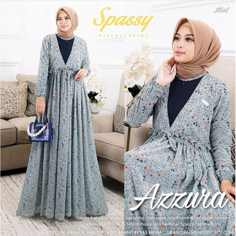 AZZURA MAXY | DRESS CERUTY ARMANY FULL FURING