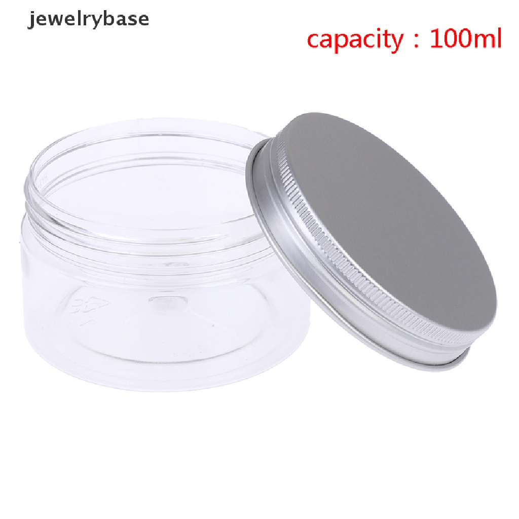 Botol Jar Wadah Kosong Transparan Ukuran 100ML Untuk Krim Makeup Perjalanan