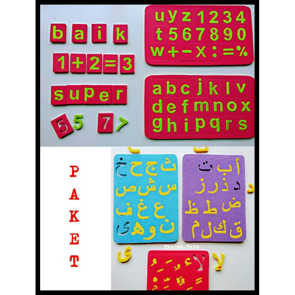 Sexy Paket Puzzle Huruf Hijaiyah & Abjad Mini
