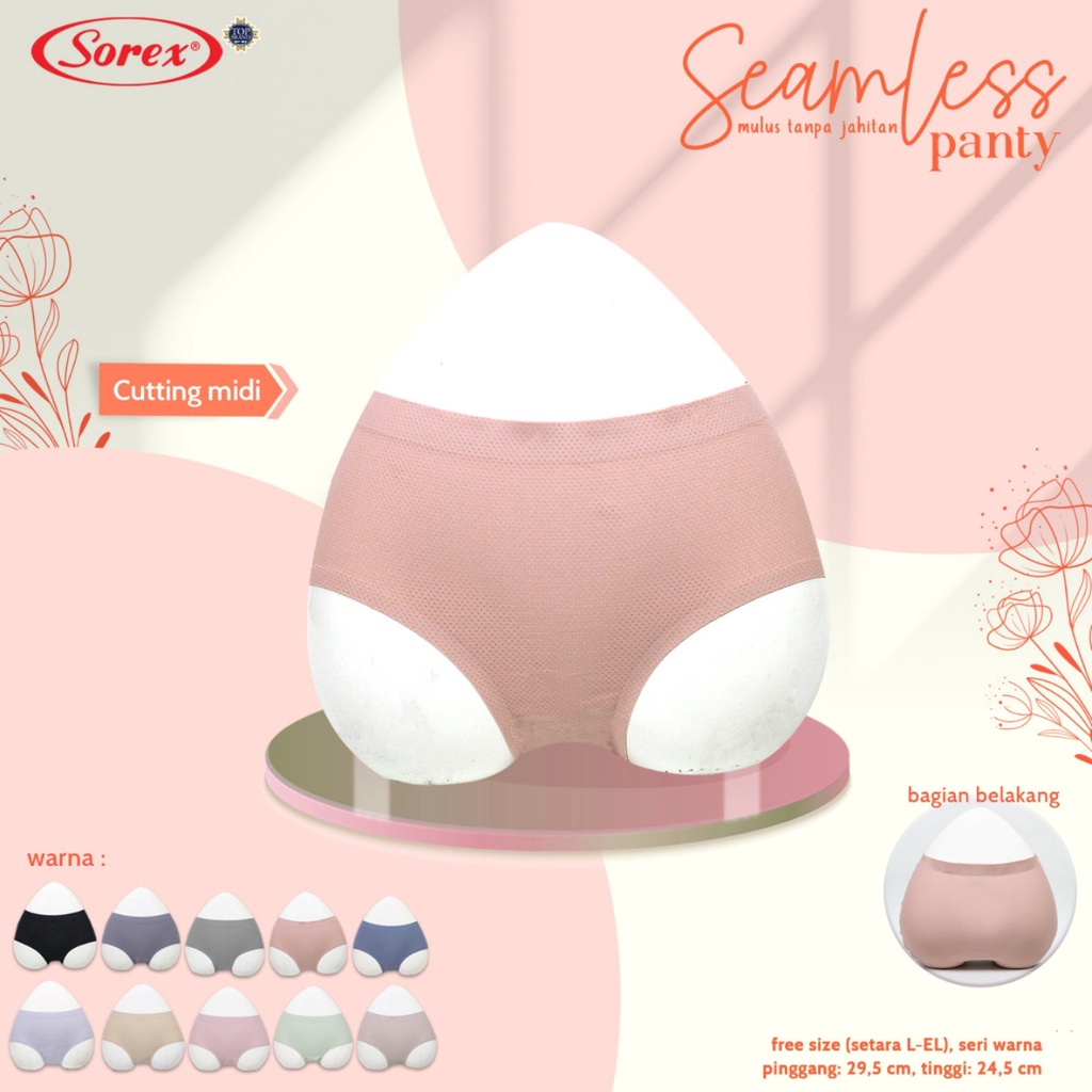 Celana dalam wanita / sorex seamless / cd wanita seamless bahan PORI adem