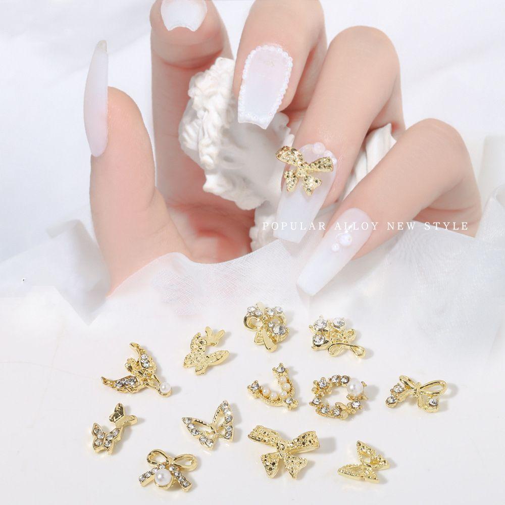 Rebuy Ikatan Simpul Nail Art Dekorasi Fashion 3D Dasi Kupu-Kupu Manikur Aksesoris Ornamen