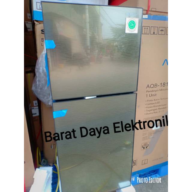 Kulkas Sharp 2 Pintu SJ-246XG-MR/MG Kulkas Tempered Glass [2 Pintu] Tanpa Bunga Es Low Watt