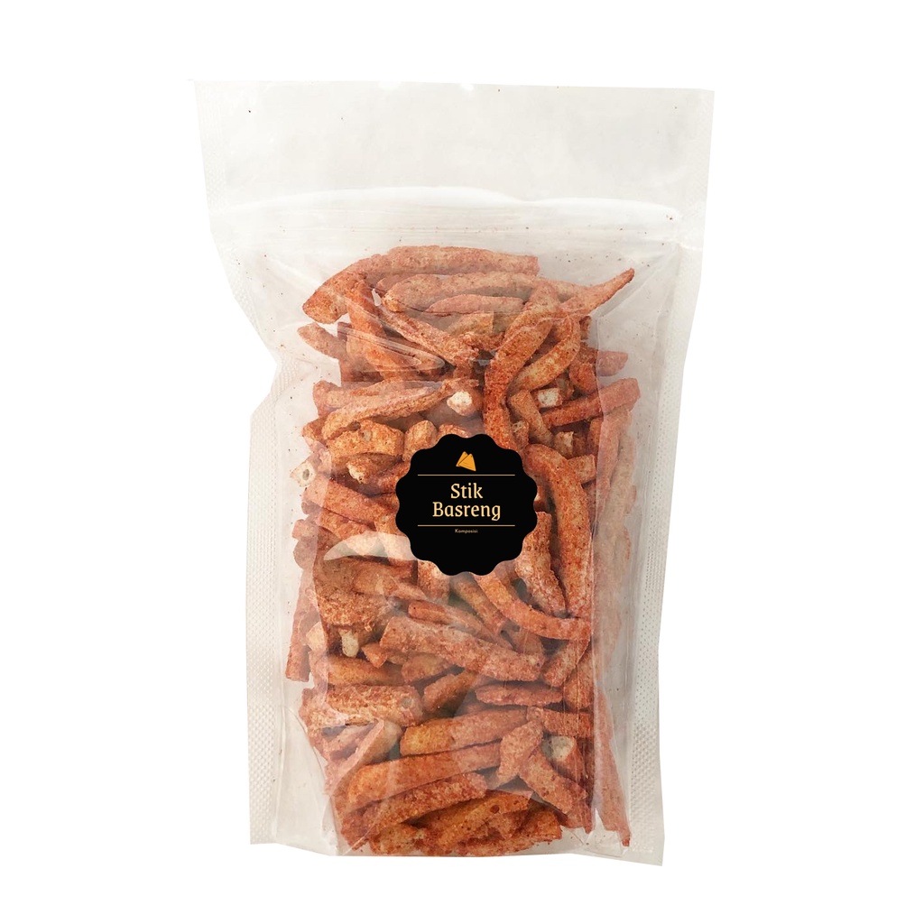 [DELISH SNACKS] Stik Basreng Pedas (M) 250gr / Snack Cemilan / Camilan Pedas Asin
