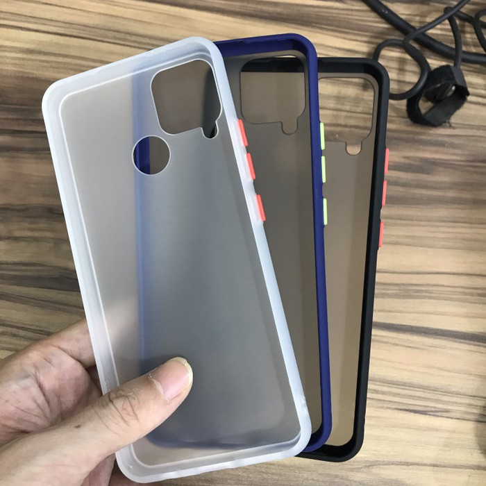 PREMIUM HYBRID CASE BLACK DOVE ANTI PECAH FOR REALME C15 / C12