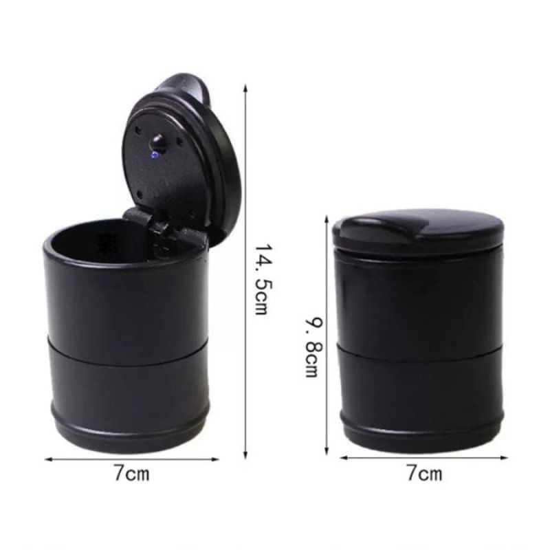 Asbak Portable Mobil Ledd Car Ashtray Asbak mobil Warna Hitam