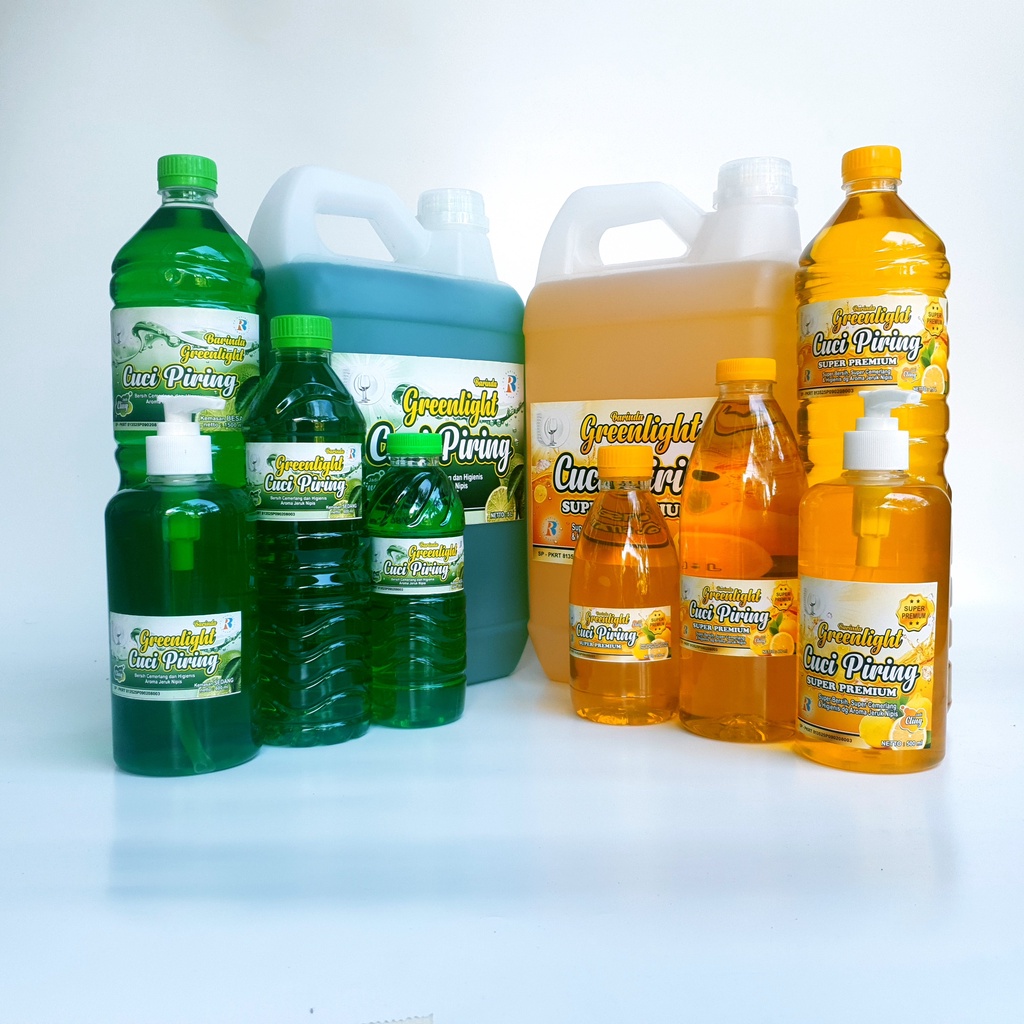 BUNDLE 2Pcs - Sabun Cuci Piring GREENLIGHT 1500ml kental aroma JERUK NIPIS 1,5Liter