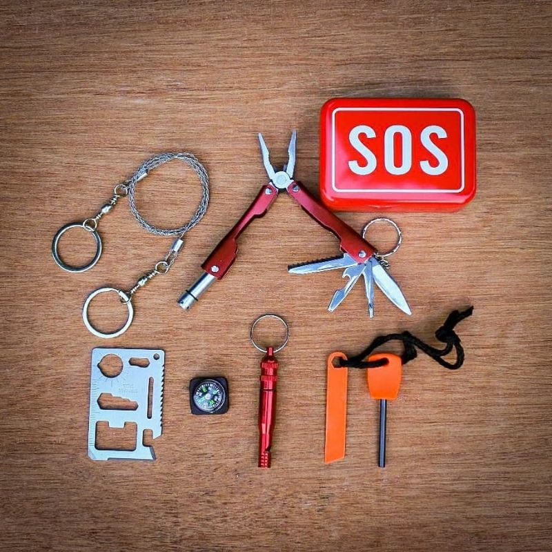 Survival Kit 1 set SOS Emergency - Portable SOS Tool Kit Earthquake Emergency Onboard Outdoor Survival