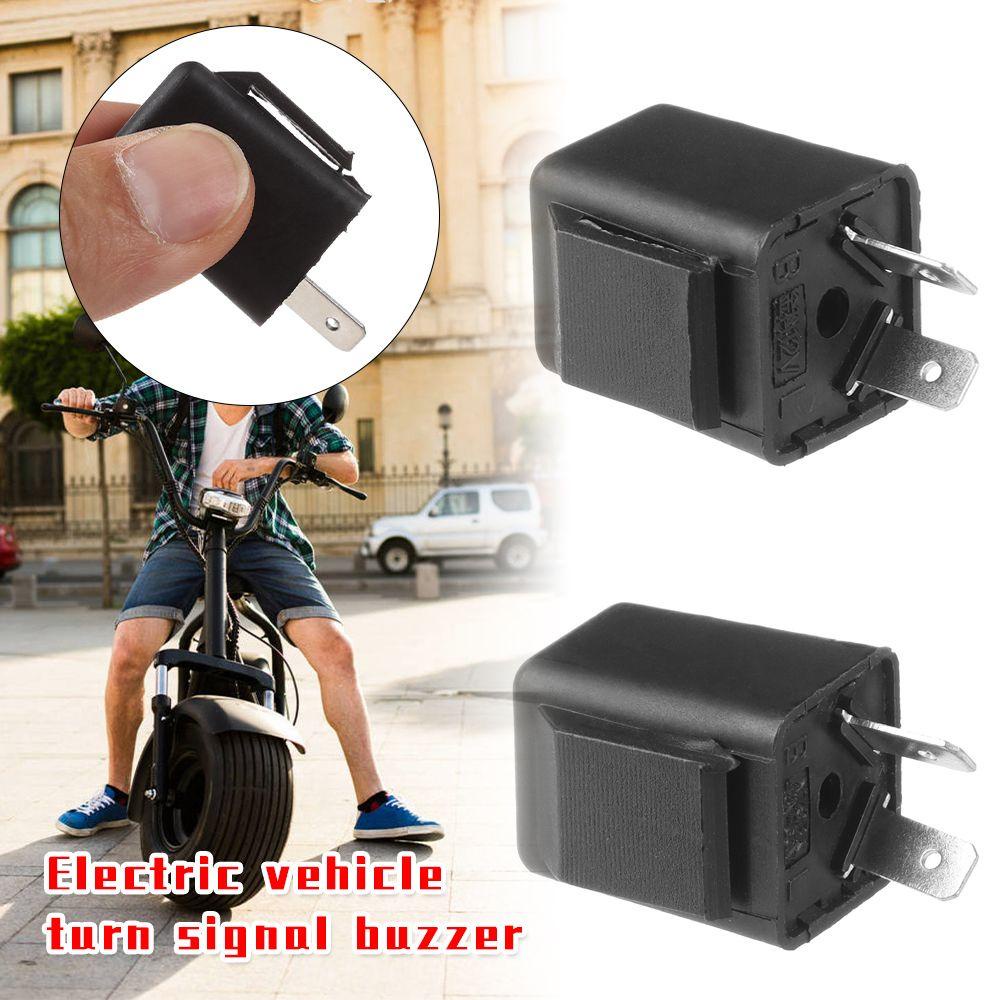 SUYO 1/2pcs Electric Tricycle Buzzer Adjustable LED Flashers Electric Vehicle Accessories 2Pins Buzzer