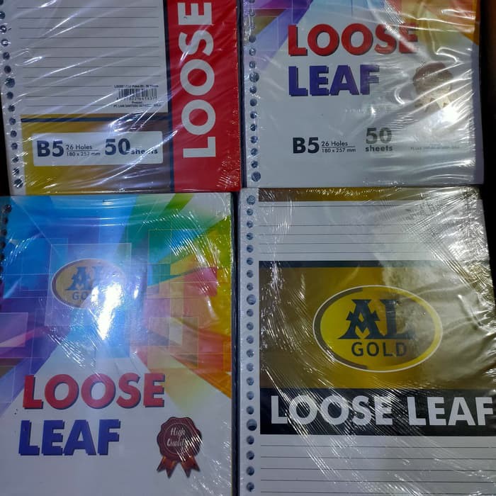 

Loose Leaf B5 50 Lembar 26 Lubang Garis