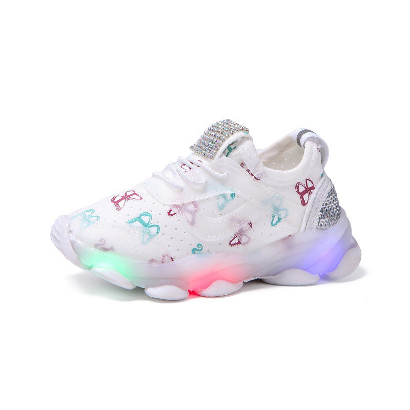 SEPATU ANAK LED SNEAKER BUTTERFLY