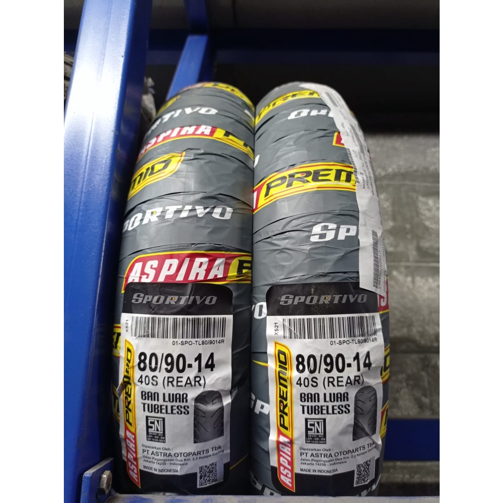 Ban motor matic Aspira Premio Sportivo 80 90 14 R Tubeless