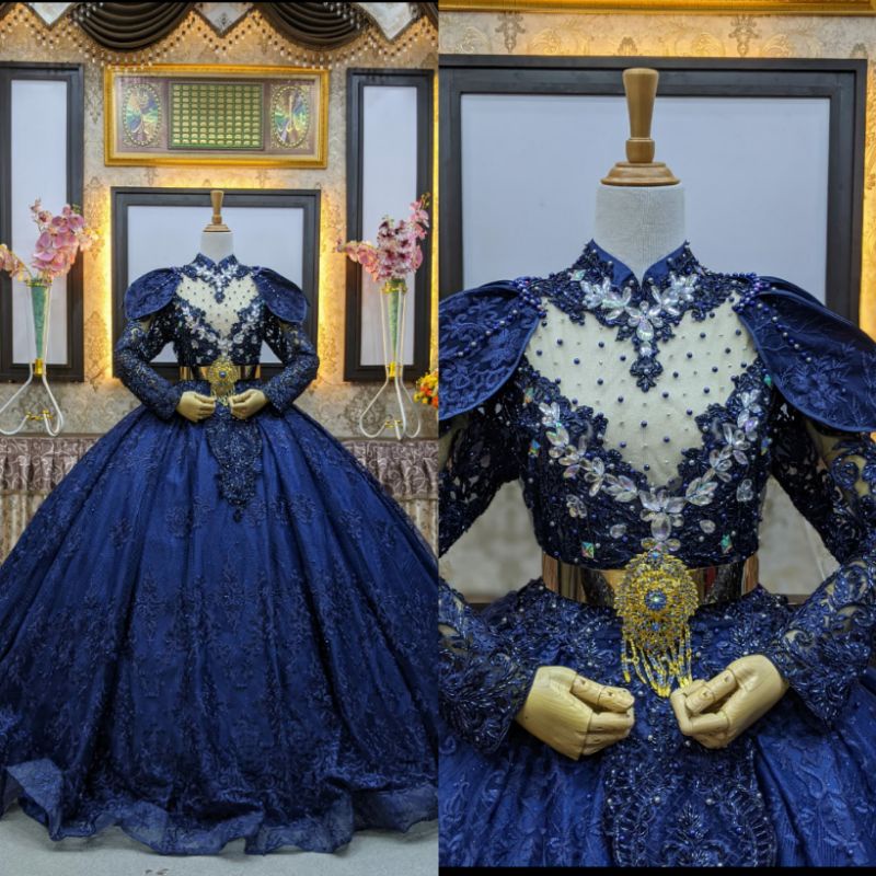 GAUN PENGANTIN BARBIE BEREKOR TILE AKAR TRIDI//GAUN PENGANTIN MEWAH BEREKOR//KEBAYA