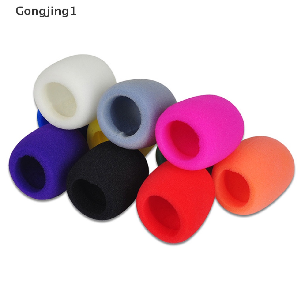 Gongjing1 Cover Pelindung Mikrofon Genggam Bahan Busa 10 Warna