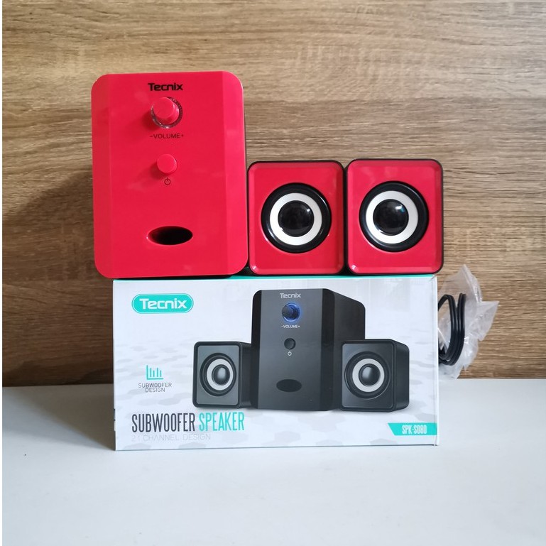Tecnix Subwoofer Speaker 2.1 Channel Design (SPK-S080)