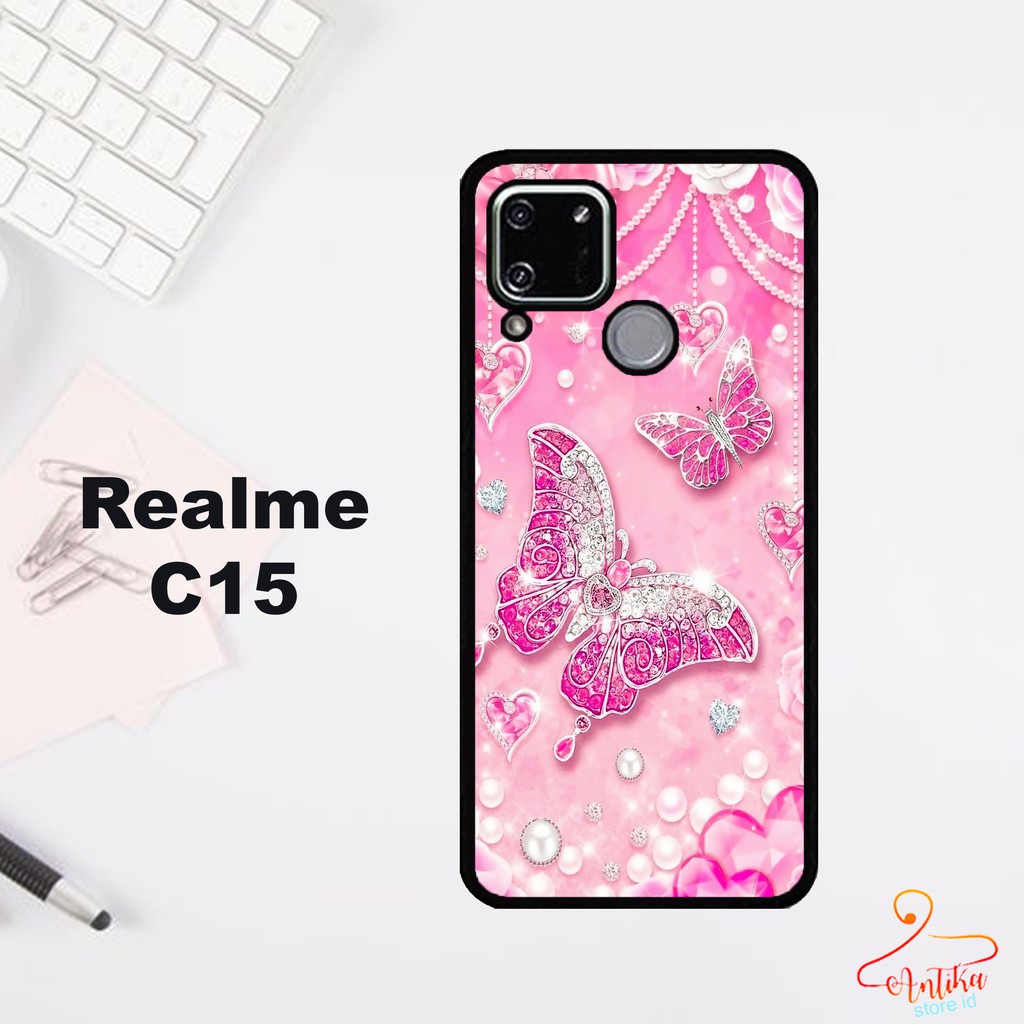 Case Realme C15 Hardcase Realme C15 Case Kupu-kupu Keren Untuk Type Hp Realme C15
