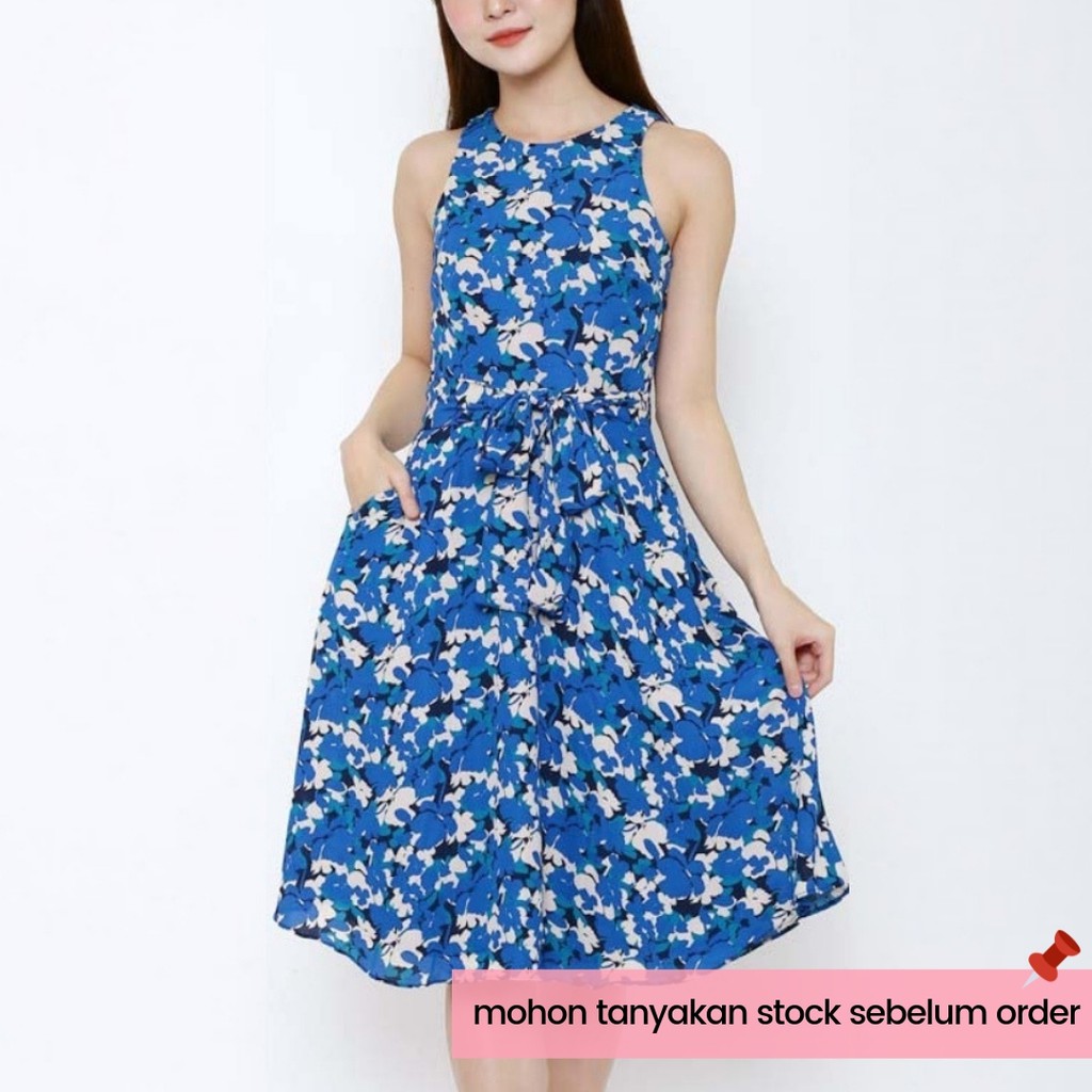 BANANA REPUBLIC FLORAL SLEEVELESS DRESS PAKAIAN WANITA BAJU BRANDED MURAH
