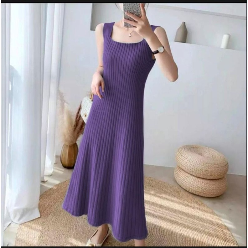 MDLV ~ DRESS ISABELLE RAJUT (BG) // DRESS RAJUT PANJANG // KNIT LONG DRESS // FASHION WANITA