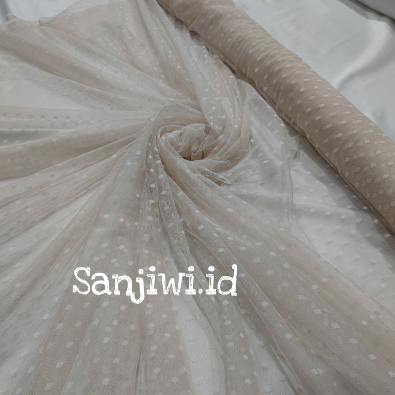 Kain Tile Polkadot/Kain Tille Dot/Soft Tulle-Cream