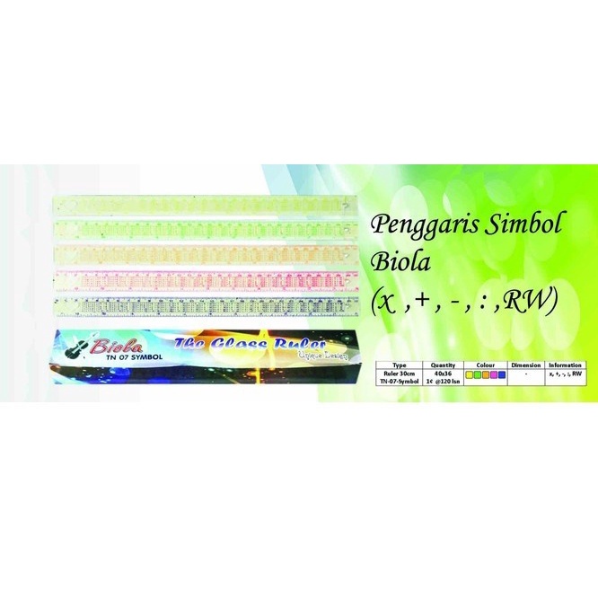 

Goodstore Penggaris Symbol/ Belajar/ Menghitung/ Sekolah/ Ukur/ 30cm