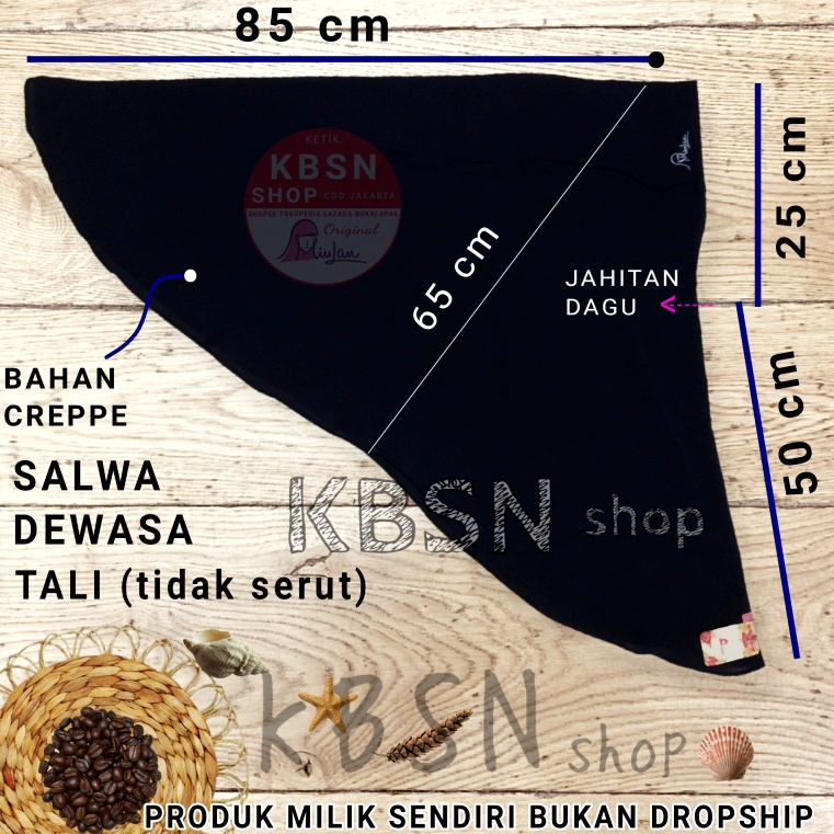 KODE W-MIULAN SALWA TALI JILBAB KERUDUNG DEWASA BERGO INSTAN SALWA / HIJHAB / JILBAB-2