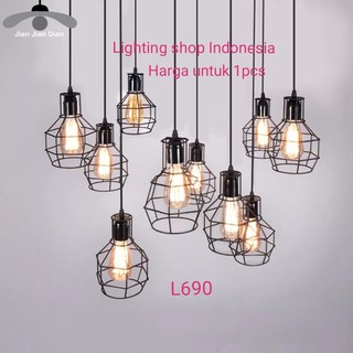  Lampu Hias L562 Gantung Besi E27 Import Termurah vintage 