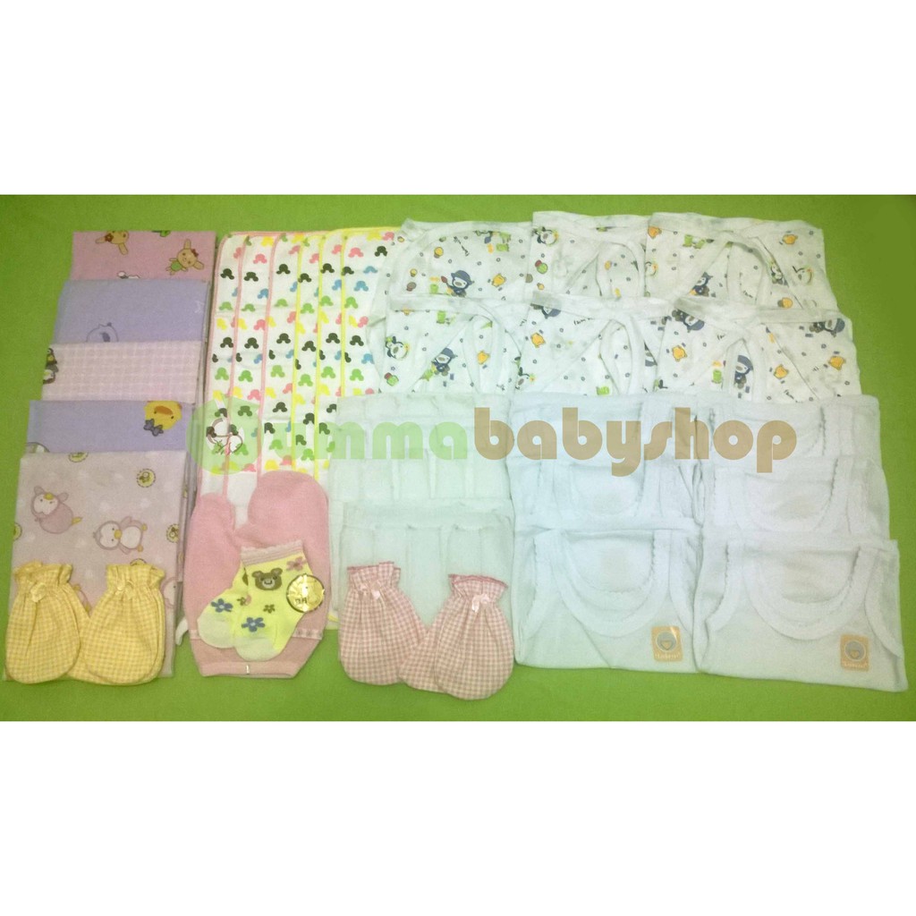 35pcs Perlengkapan Bayi Baru Lahir Popok Kaos Kaki Gurita Singlet Newborn Gift Set Kado Perempuan-3
