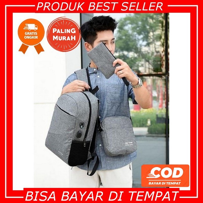 Tas Kantor Laptop Usb Polo Classic Selempang Kerja Jinjing Pria Buy 1 Get 2 Tas Ransel Usb Charger E