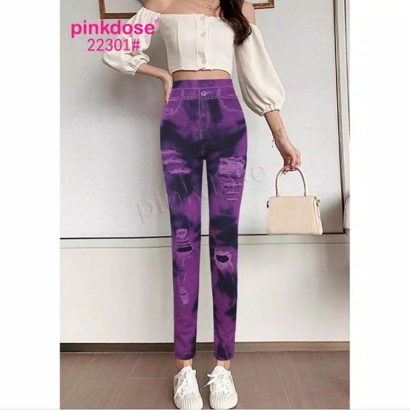 Lilac pants tyedie fit xxl | Lilac pants import | celana lilac