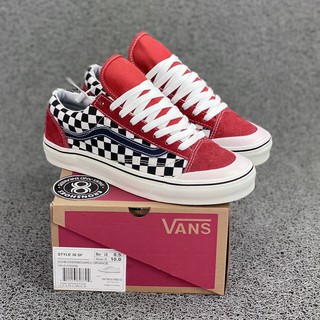 orange checkered vans old skool