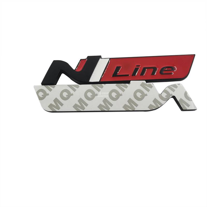 1pc Stiker Emblem Logo Nline Bahan Metal Untuk Dekorasi Mobil Hyundai N LINE