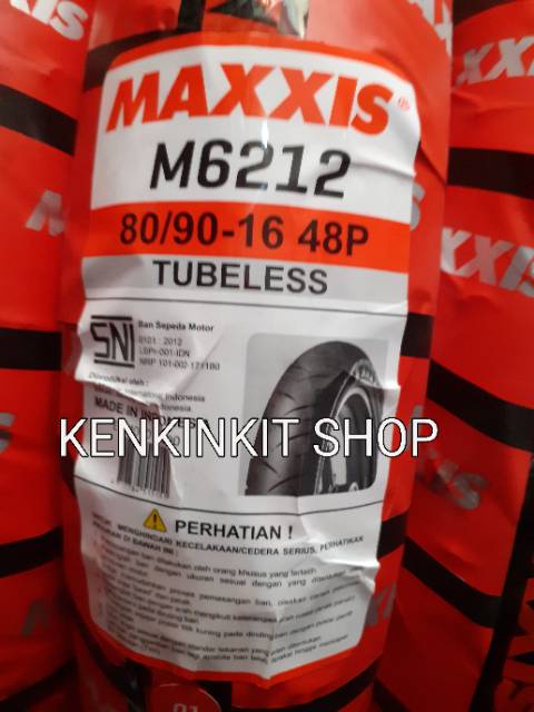 BAN MAXXIS RING 16 TUBELESS M6212 [70/90-16,80/90-16,90/90-16]