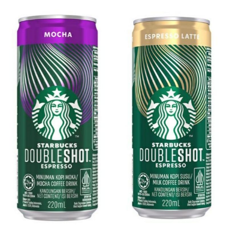 

BARU! STARBUCKS Double Shot Mocha/Espresso Latte Can 240 ml Kaleng