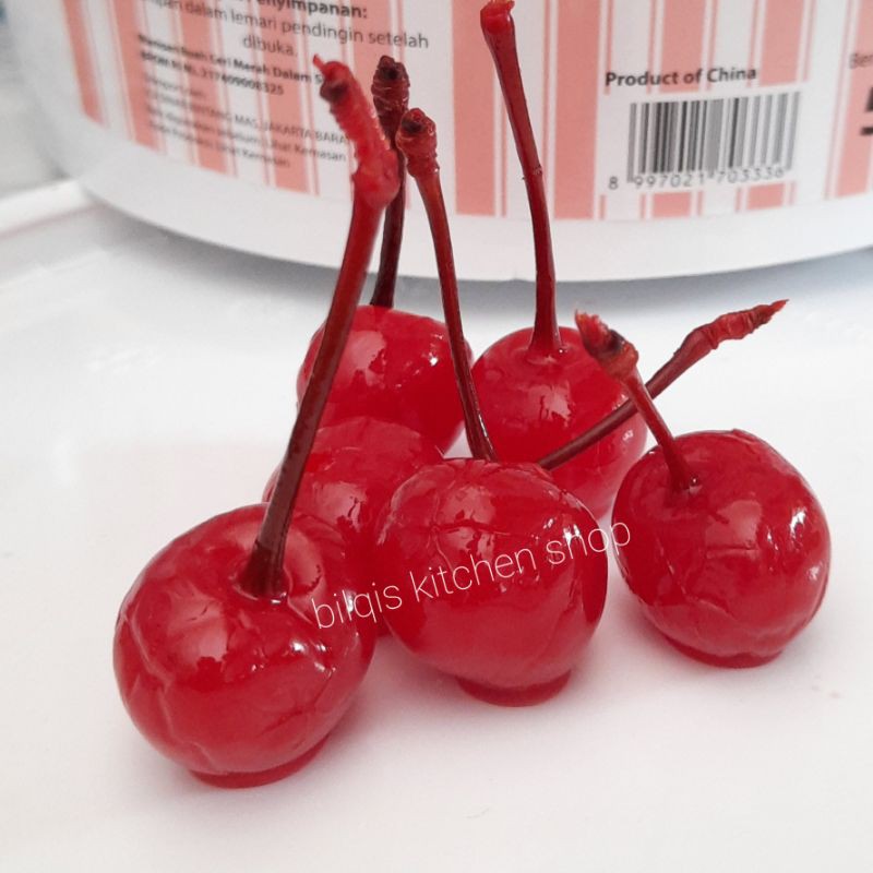 

ceri tangkai merah cherris isi 15