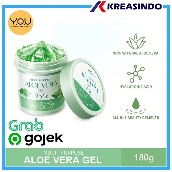 YOU Multi Purpose Aloe Vera Gel 96% 60g 180g Resmi Original