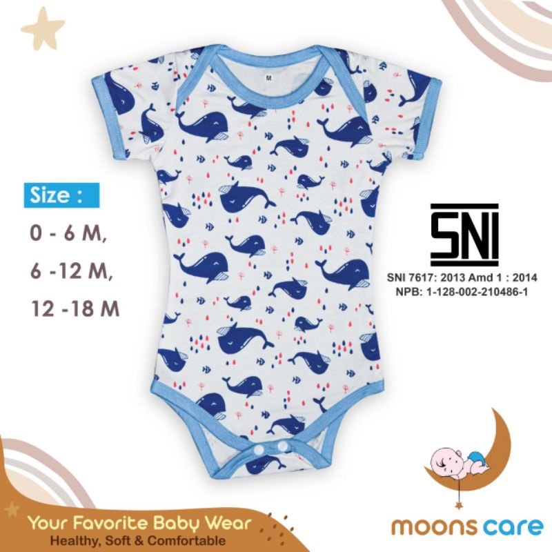 SNI SML Moons  Jumper Bayi Baru Lahir , Baju Bayi Newbron Kaos Bayi , Jumper babymoon