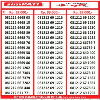 NOMOR CANTIK SIMPATI 2 NOMOR CANTIK TELKOMSEL GESER 