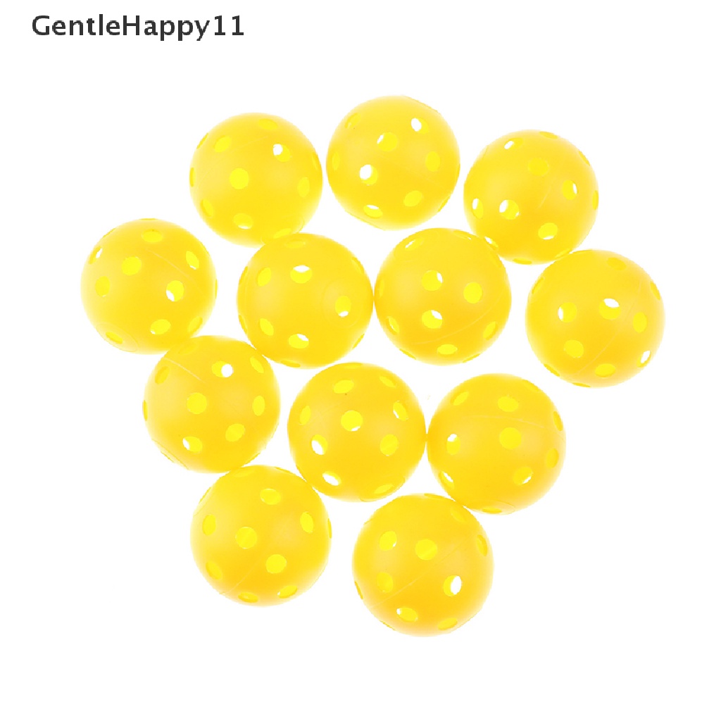 Gentlehappy 10Pcs Bola Golf Indoor Outdoor Whiffle Airflow Bola Latihan Golf