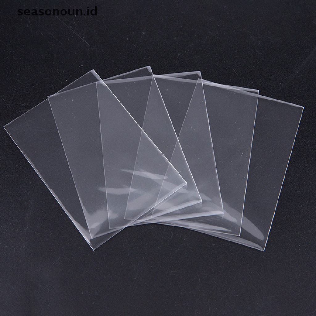 【seasonoun】 100Pcs 61x88 Transparent Collection Card Film Card Game Protector Kill Sleeves ID