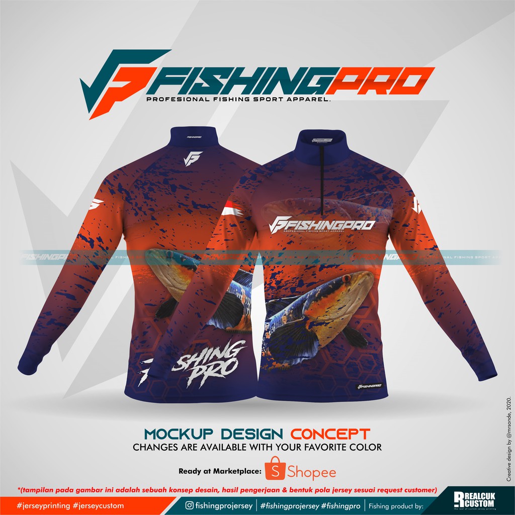 [ CUSTOM ] Jersey Mancing SNEAKHEAD ORANGE Printing | Micro UV