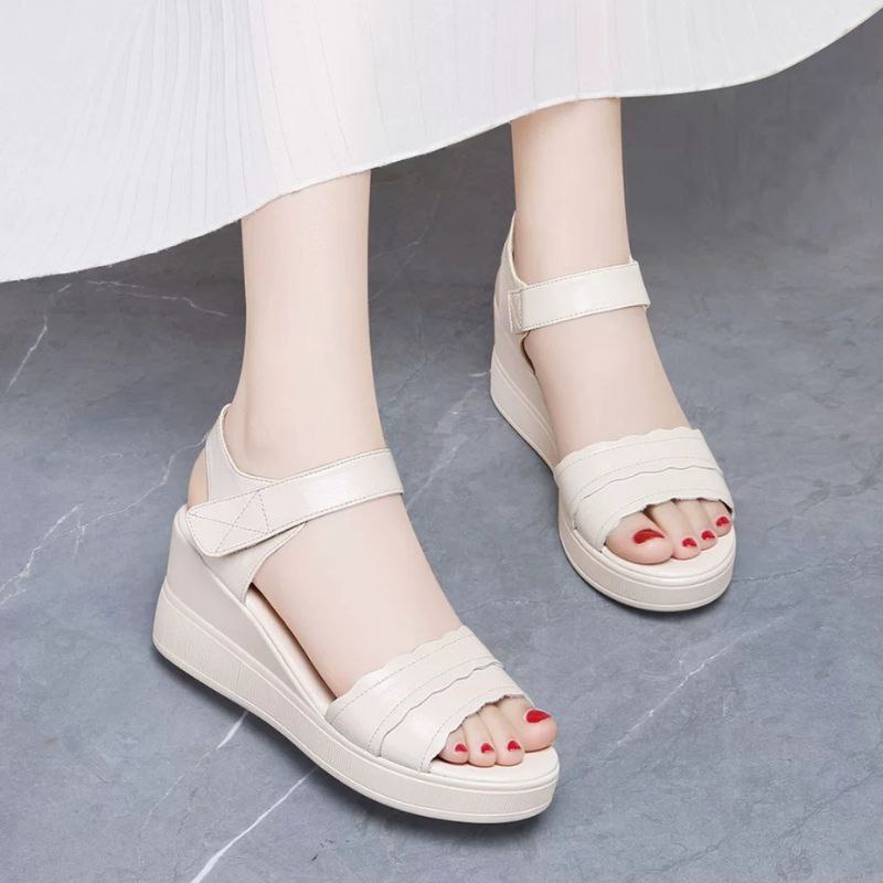 DDS2023 Sepatu Wedges Wanita Import Murah Korea Kekinian