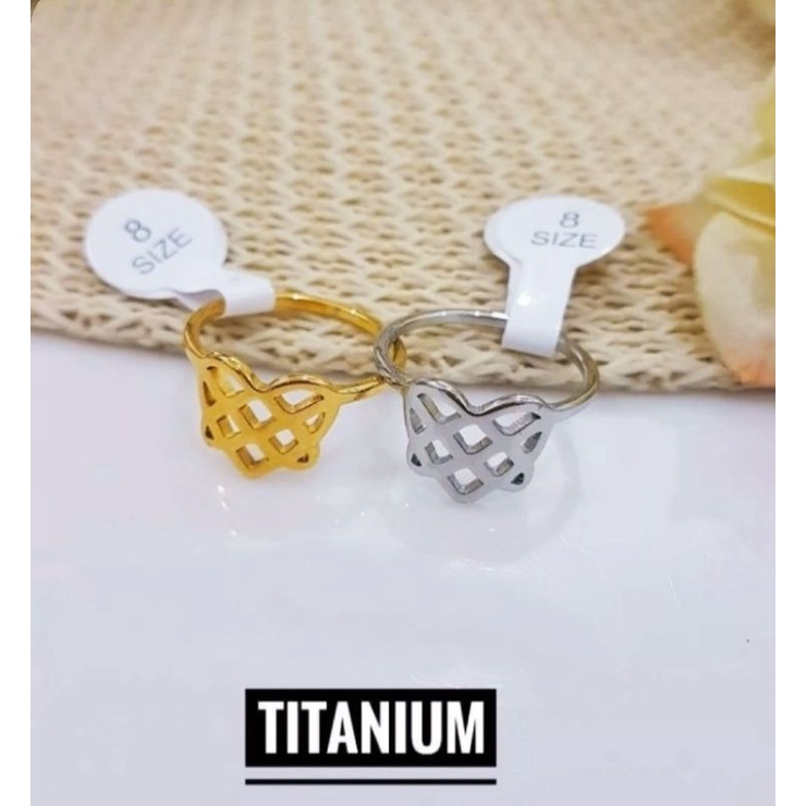 cincin titanium / love ikatan cinta terlaris gold&amp;silver