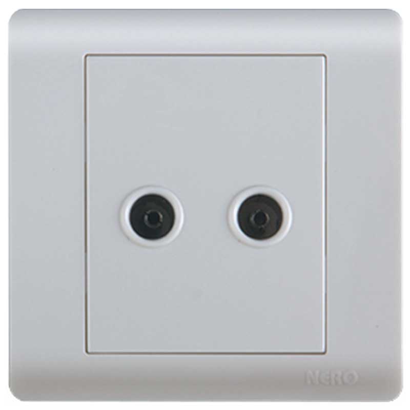 CASA F162TV - White 2 Gang TV Outlet NERO