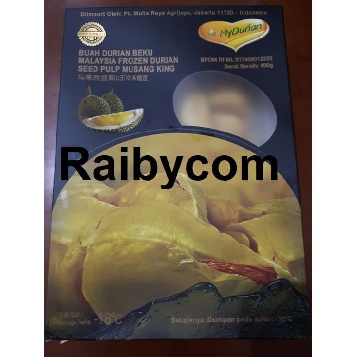 Buah Durian Kupas Musang King Impor Frozen Musangking Import Malaysia