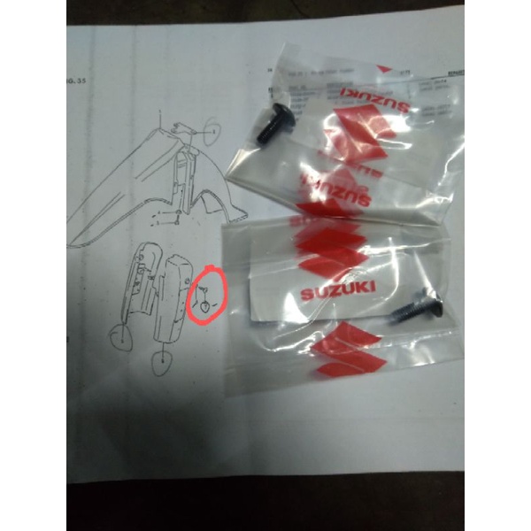 Baut Screw Cover Shock RC100 Crystal Tornado Original SGP