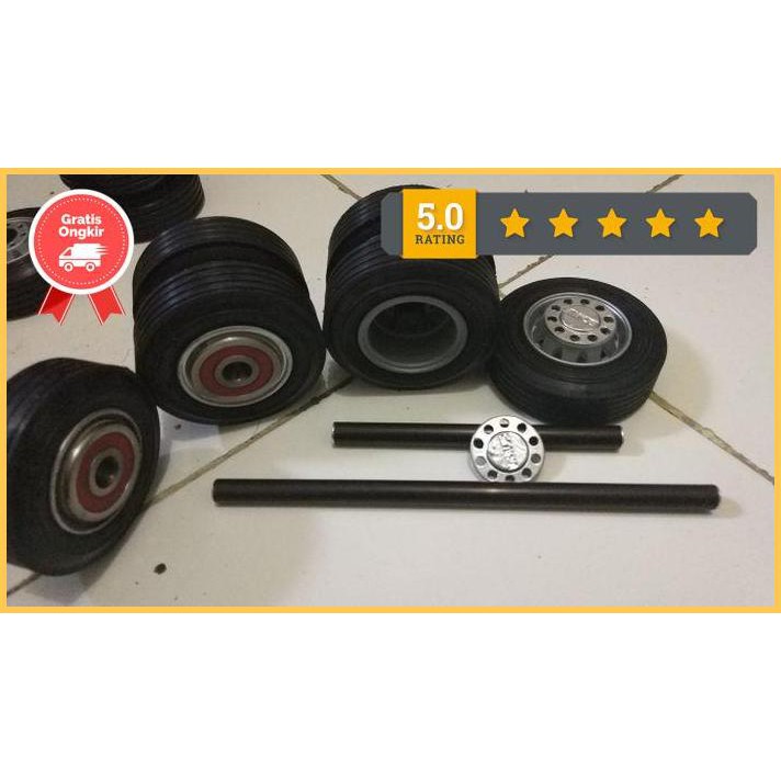 Velg Dan Ban Karet Miniatur Bus/Truk Skala 18/20 Untuk Model Scania Paling Murah